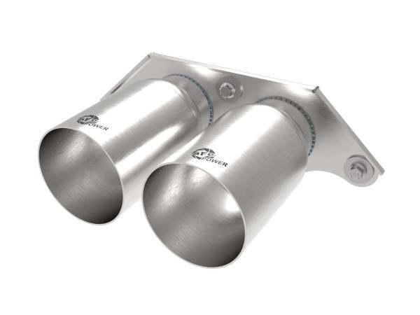 aFe Power - aFe Power MACH Force-Xp 4 IN Brushed Finish OE Replacement Exhaust Tips Porsche 911 GT3 14-19 H6-3.8L/4.0L - 49C36435-H - Image 1