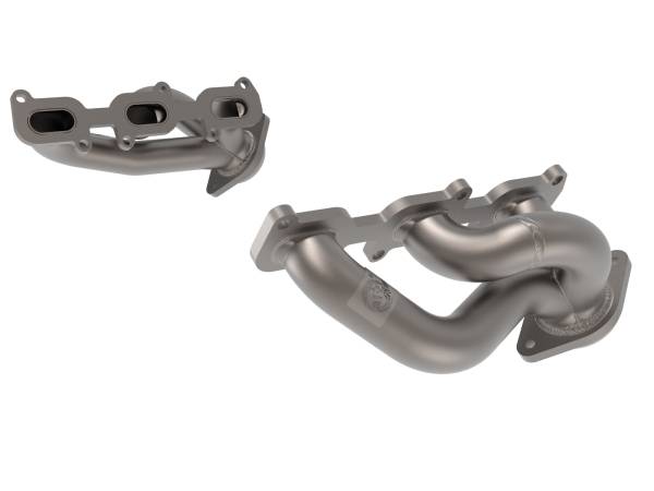 aFe Power - aFe Power Twisted Steel 409 Stainless Steel Shorty Header w/ Titanium Coating Ford Mustang 11-17 V6-3.7L - 48-43031-T - Image 1