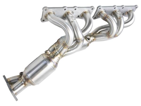 aFe Power - aFe Power Twisted Steel Header 304 Stainless Steel w/ Cat BMW 128i (E82/88) 08-13 / 330i/335i/328i (E90/91/92/93) 06-13 L6-3.0L N51/N52/N53 - 48-36307-1 - Image 1