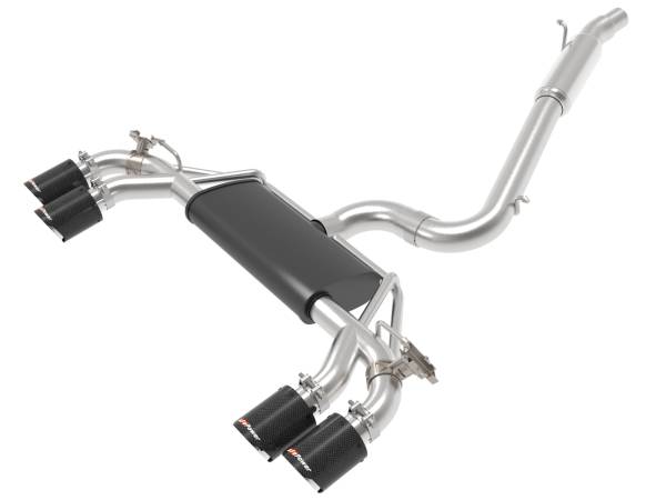 aFe Power - aFe Power MACH Force-Xp 3 IN to 2-1/2 IN Stainless Steel Cat-Back Exhaust System Carbon Volkswagen Golf R 15-19 L4-2.0L (t) - 49-36430-C - Image 1