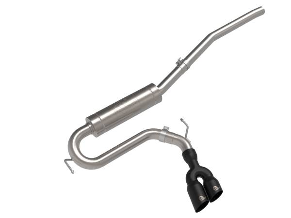 aFe Power - aFe Power Rebel Series 2-1/2 IN 304 Stainless Steel Cat-Back Exhaust System w/ Black Tip Ford Maverick 22-23 L4-2.0L (t) - 49-33144-B - Image 1