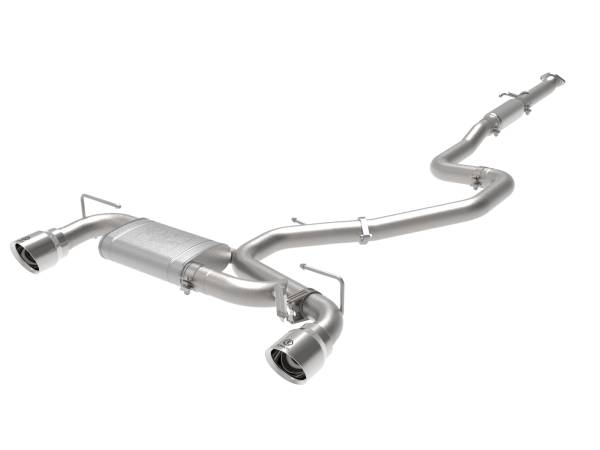 aFe Power - aFe Power Takeda 3 IN 304 Stainless Steel Cat-Back Exhaust w/ Polished Tips Hyundai Veloster N 21-22 L4-2.0L (t) - 49-37030-P - Image 1