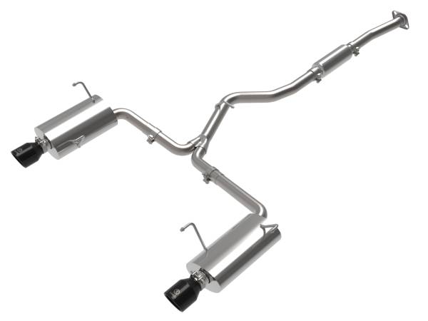 aFe Power - aFe Power Takeda 2-1/2 IN to 2-1/4 IN 304 Stainless Steel Cat-Back Exhaust w/ Black Tip Subaru Forester XT 14-18 H4-2.5L (t) - 49-36804-B - Image 1