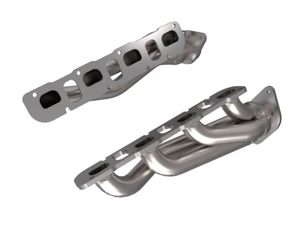 aFe Power - aFe Power Twisted Steel 1-7/8 IN to 2-3/4 IN 304 Stainless Headers w/ Raw Finish Jeep Grand Cherokee Trackhawk (WK2) 18-21 V8-6.2L (sc) - 48-38032 - Image 1