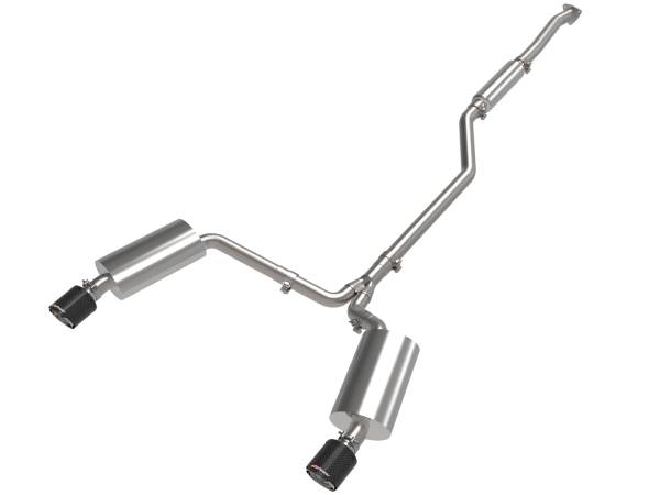 aFe Power - aFe Power Takeda 2-1/2 IN to 2-1/4 IN 304 Stainless Steel Cat-Back Exhaust System Carbon Acura TSX 09-14 L4-2.4L - 49-36629-C - Image 1