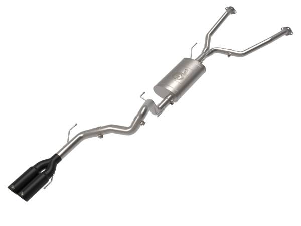 aFe Power - aFe Power Vulcan Series 2-1/2 IN to 3 IN Stainless Steel Cat-Back Exhaust w/Black Tip Toyota Sequoia 23-24 V6-3.4L (tt) - 49-36068-B - Image 1