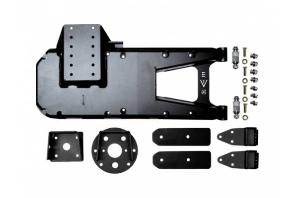 EVO Manufacturing - Jeep JL HD Hinge Tire Carrier 18-Present Wrangler JL Black Powdercoat EVO Manufacturing - Image 1