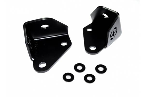 EVO Manufacturing - Jeep JK A Pillar Light Mount 07-18 Wrangler JK Black Powdercoat Pair EVO Manufacturing - Image 1