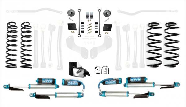 EVO Manufacturing - Jeep Wrangler JLU 3.5 Inch High Clearance Long Arm w/ EVO SPEC King 2.5 Inch Shocks with Adjusters EVO Manufacturing - Image 1