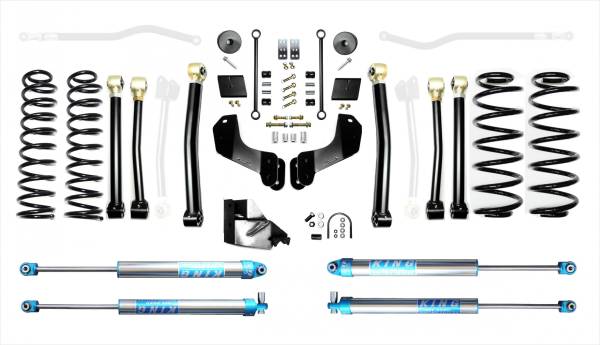 EVO Manufacturing - Jeep Wrangler JL 4.5 Inch ECO Diesel Enforcer Overland Lift Stage 4 with EVO SPEC King 2.0 Inch Shocks EVO Manufacturing - Image 1