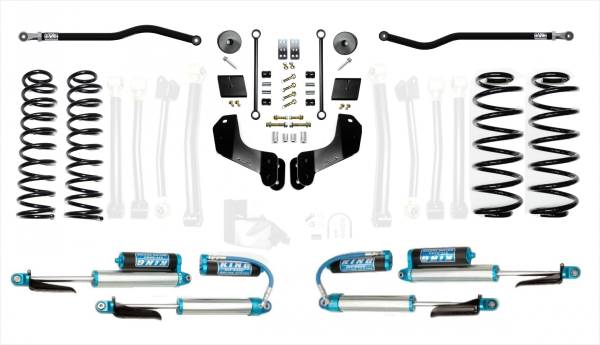 EVO Manufacturing - Jeep Wrangler JL 2.5 Inch Enforcer Overland Lift Stage 1 Plus with EVO SPEC King 2.5 Inch Shocks with Adjusters EVO Manufacturing - Image 1