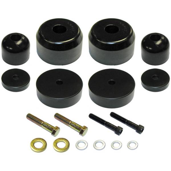 RockJock 4x4 - RockJock 4x4 Bump Stop Kit 97-06 Wrangler TJ/LJ/XJ/MJ Front Includes Polyurethane Bump Stops Aluminum Spacers Hardware - CE-9122F - Image 1