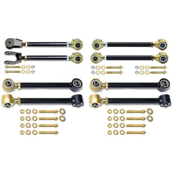 RockJock 4x4 - RockJock 4x4 Johnny Joint Control Arm Set 97-06 Wrangler TJ and LJ Unlimited Adjustable w/ Double Adjustable Upper Arms Set Of 8 - CE-9100AS - Image 1