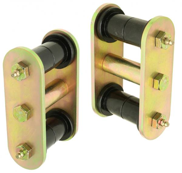 RockJock 4x4 - RockJock 4x4 HD Leaf Spring Shackles 87-95 Wrangler YJ Front Includes Urethane Bushings HD Greasable Bolts Pair For Use w/ ProComp Springs - CE-9040P - Image 1