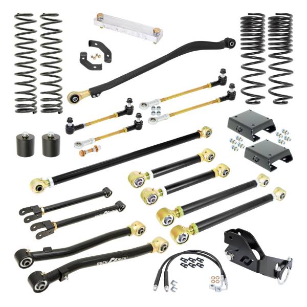 RockJock 4x4 - RockJock 4x4 Pro Edition Johnny Joint Suspension System for JT Gladiator w/ Gas V-6 3.5 Inch lift - RJ-JTG001-101 - Image 1