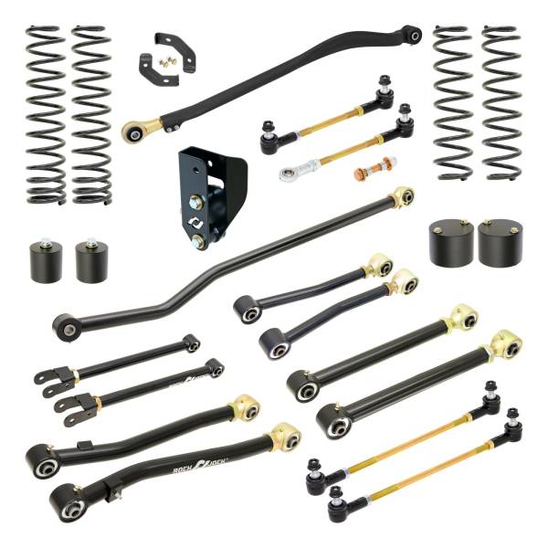 RockJock 4x4 - RockJock 4x4 Pro Edition Johnny Joint Suspension System for JL Wrangler w/ Gas V-6 3.5 Inch lift - RJ-JLG001-101 - Image 1