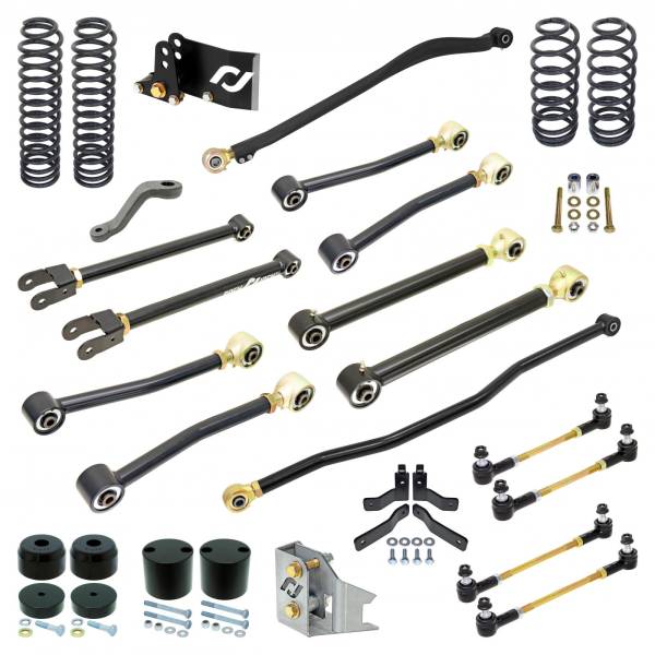 RockJock 4x4 - RockJock 4x4 Pro Edition Johnny Joint Suspension System for JK Wrangler Unlimited (4-door) 4 Inch lift - RJ-JK4DR1-101 - Image 1