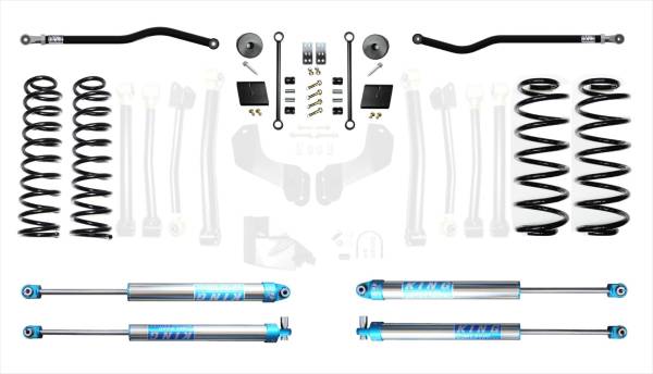 EVO Manufacturing - EVO Jeep Wrangler JL 3.5 Enforcer 4XE Lift Stage 1 PLUS with EVO SPEC King 2.0 Shocks - EVO-3013S1EPK2 - Image 1