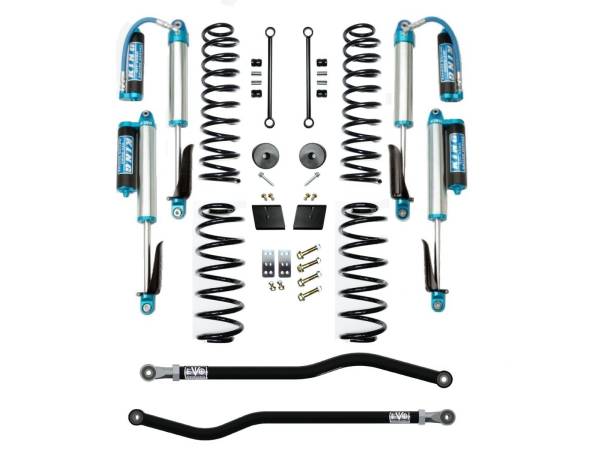 EVO Manufacturing - EVO Jeep Wrangler JL 3.5 Enforcer 4XE Lift Stage 1 PLUS with EVO SPEC King 2.5 Shocks with Adjusters - EVO-3013S1EPKA - Image 1