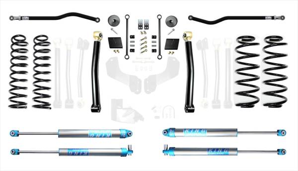 EVO Manufacturing - EVO Jeep Wrangler JL 3.5 Enforcer 4XE Lift Stage 2 PLUS with EVO SPEC King 2.0 Shocks - EVO-3013S2EPK2 - Image 1