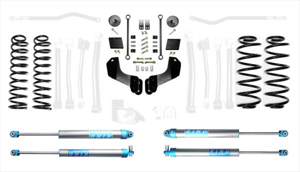 EVO Manufacturing - EVO Jeep Wrangler JL 3.5 Enforcer OVERLAND 4XE Lift Stage 1 with EVO SPEC King 2.0 Shocks with Adjusters - EVO-3014S1EK2 - Image 1