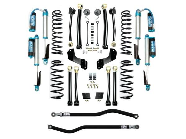 EVO Manufacturing - EVO Jeep Wrangler JL 3.5 Enforcer OVERLAND 4XE Lift Stage 4 PLUS with EVO SPEC King 2.5 Shocks with Adjusters - EVO-3014S4EPKA - Image 1