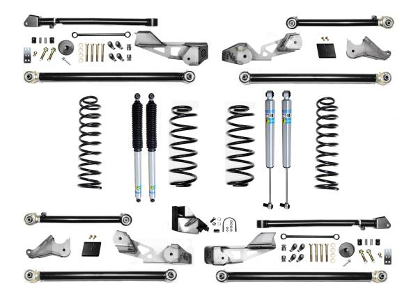 EVO Manufacturing - EVO MFG JLU 4.5&quot; JLU High Clearance Long Arm with Bilstein Shocks - EVO-3056BIL - Image 1