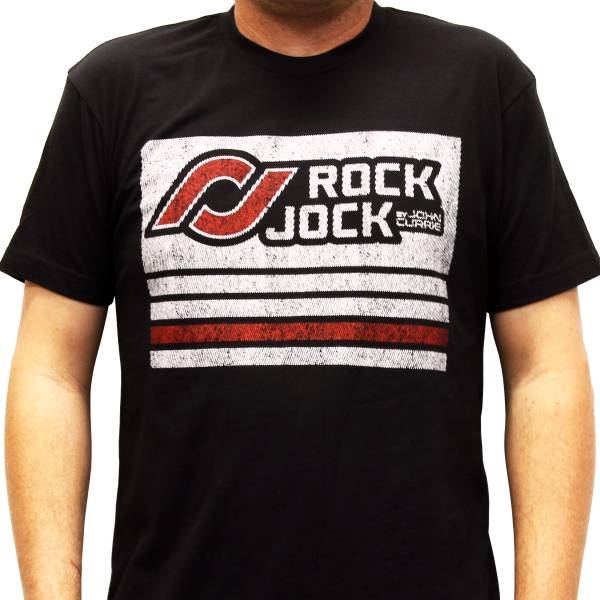 RockJock 4x4 - RockJock T-Shirt w/ distressed logo. Black, XXL, print on the front. - 711003-XXL - Image 1
