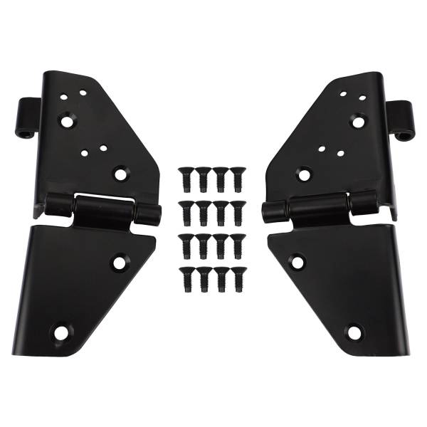 Crown Automotive Jeep Replacement - Crown Automotive Jeep Replacement Black Windshield Hinge Kit for 76-86 Jeep CJ-7, CJ-8 & 87-95 YJ Wrangler, L & R  -  546242425K - Image 1