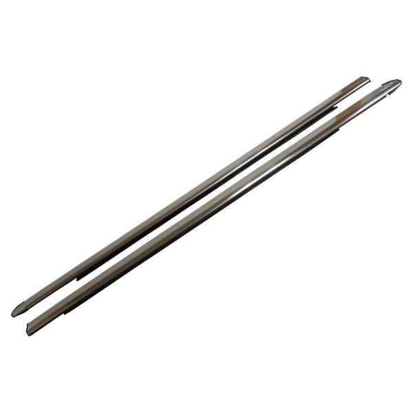 Crown Automotive Jeep Replacement - Crown Automotive Jeep Replacement Front Outer Chrome Door Glass Weatherstrip Set for 2005-2007 WK Grand Cherokee  -  55078162K - Image 1