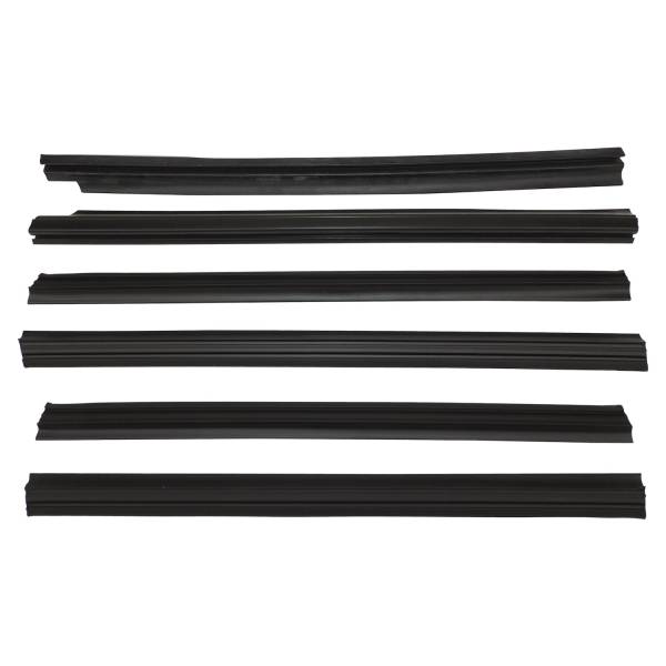 Crown Automotive Jeep Replacement - Crown Automotive Jeep Replacement Front & Rear Door Glass Weatherstrip Kit for 84-96 Jeep XJ Cherokee w/ 4 Doors  -  55235404MK - Image 1