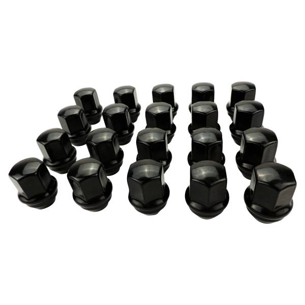 Crown Automotive Jeep Replacement - Crown Automotive Jeep Replacement Black Lug Nut Kit for 2011+ Jeep JL, JT, WK2, & WL Models, M14 x 1.5 Threads  -  6509422BLK - Image 1