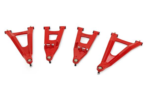 Rough Country - Rough Country Red Forged Alum High Clearance 2" Fwd Offset Control Arms w/Ball Joints  -  93155RED - Image 1