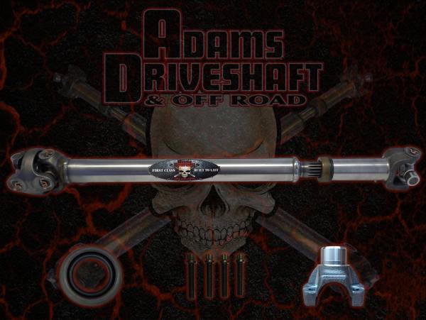 Adams Driveshaft Jeep Driveshafts & Installation | 1350 Offroad - Adams Driveshaft YJ Front 1310 CV Driveshaft with T-Case Yoke & Seal Extreme Duty Series - ASDYJ-1310CVFC-S - Image 1