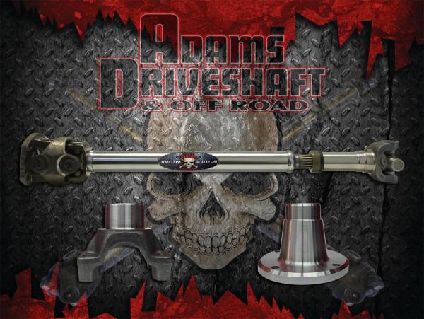 Adams Driveshaft Jeep Driveshafts & Installation | 1350 Offroad - Adams Driveshaft JK Front 1350 CV Driveshaft Extreme Duty Series Solid U-Joint - ASDJK-1350F-S - Image 1
