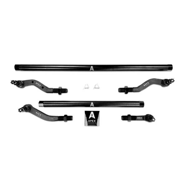 Apex Chassis Steering & Suspension Parts | 1350 Offroad - Apex Driveshaft HD 2.5 Ton Tie Rod & Drag Link Assembly, Steel, Dana 30 No-Flip - KIT115-Dana30-NoFlip - Image 1