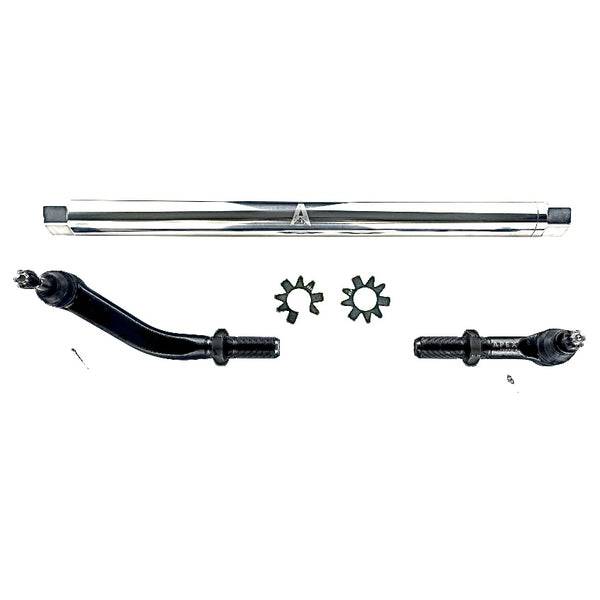Apex Chassis Steering & Suspension Parts | 1350 Offroad - Apex Driveshaft HD 2.5 Ton No Flip Drag Link Assembly, Polished Aluminum - KIT128 - Image 1