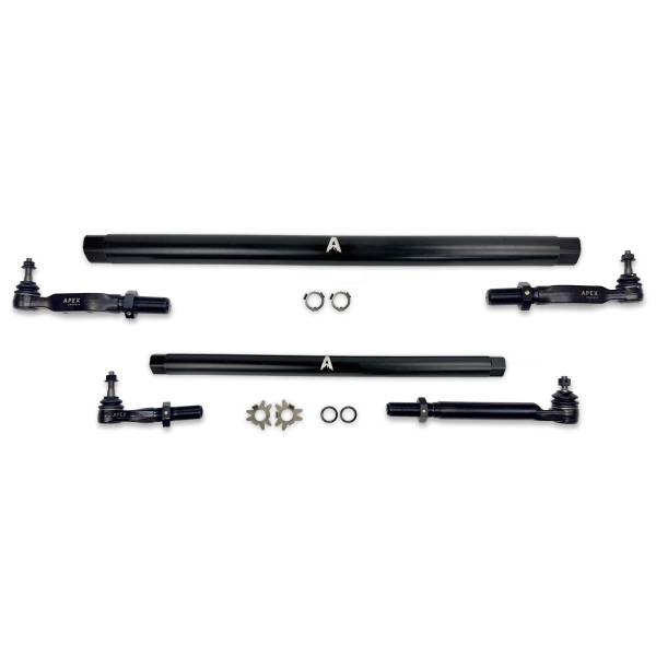 Apex Chassis Steering & Suspension Parts | 1350 Offroad - Apex Driveshaft HD ProLock Black Aluminum Tie Rod & Drag Link Assembly - KIT385-BLK - Image 1