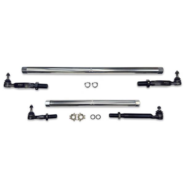 Apex Chassis Steering & Suspension Parts | 1350 Offroad - Apex Driveshaft HD ProLock Polished Aluminum Tie Rod & Drag Link Assembly - KIT385-POL - Image 1