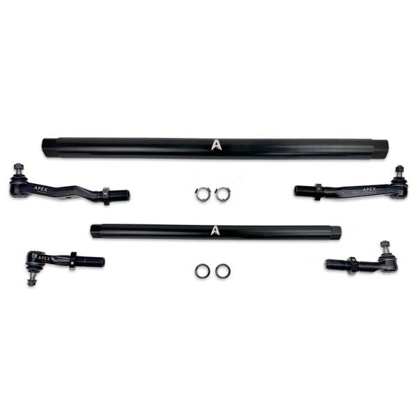 Apex Chassis Steering & Suspension Parts | 1350 Offroad - Apex Driveshaft HD ProLock Black Aluminum Tie Rod & Drag Link Assembly - KIT380-BLK - Image 1