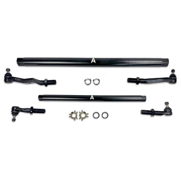 Apex Chassis Steering & Suspension Parts | 1350 Offroad - Apex Driveshaft HD ProLock DOM Steel Tie Rod & Drag Link Assembly - KIT380-STL - Image 1