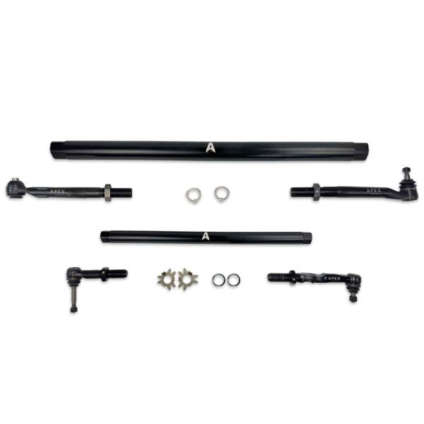 Apex Chassis Steering & Suspension Parts | 1350 Offroad - Apex Driveshaft HD ProLock Black Aluminum Tie Rod & Drag Link Assembly - KIT375-BLK - Image 1