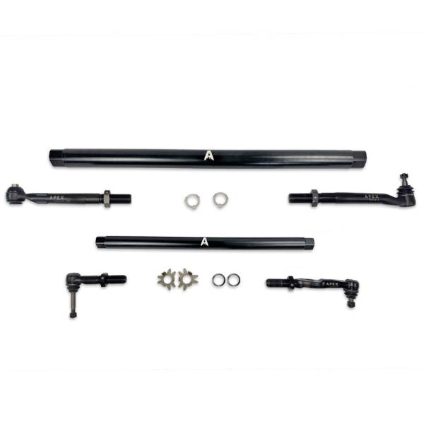 Apex Chassis Steering & Suspension Parts | 1350 Offroad - Apex Driveshaft HD ProLock DOM Steel Tie Rod & Drag Link Assembly - KIT375-STL - Image 1