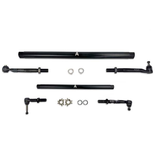 Apex Chassis Steering & Suspension Parts | 1350 Offroad - Apex Driveshaft HD ProLock Black Aluminum Tie Rod & Drag Link Assembly - KIT370-BLK - Image 1