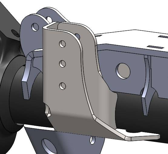 Artec Industries Jeep Axle Trusses & Fabrication Parts | 1350 Of - Artec Raised Trackbar Bracket for 3.5-in Diameter Front Axle - BR1139 - Image 1