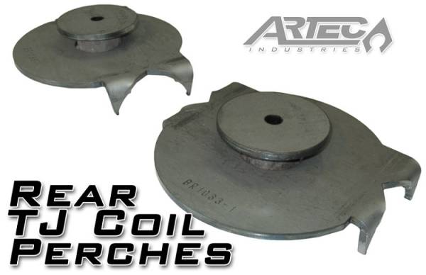 Artec Industries Jeep Axle Trusses & Fabrication Parts | 1350 Of - Artec Jeep TJ Rear Coil Perches & Retainers 97-06 Wrangler TJ Pair 3.5-in Axle Tube Diameter - BR1045 - Image 1