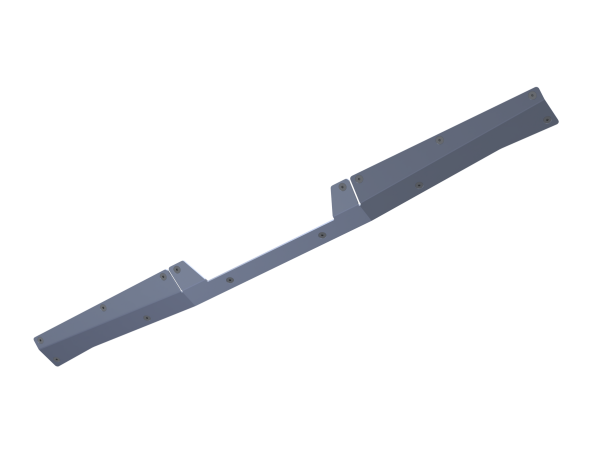 Artec Industries Jeep Axle Trusses & Fabrication Parts | 1350 Of - Artec 07-Up Jeep Wranger/Gladiator High Clearance Rear Bumper Center Skid Raw Aluminum - JT0217 - Image 1