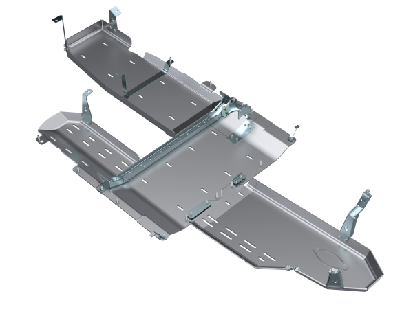 Artec Industries Jeep Axle Trusses & Fabrication Parts | 1350 Of - Artec JLU Full Bellypan with Oil Door - 4 Door 3.0L Diesel Aluminum - JL4169 - Image 1