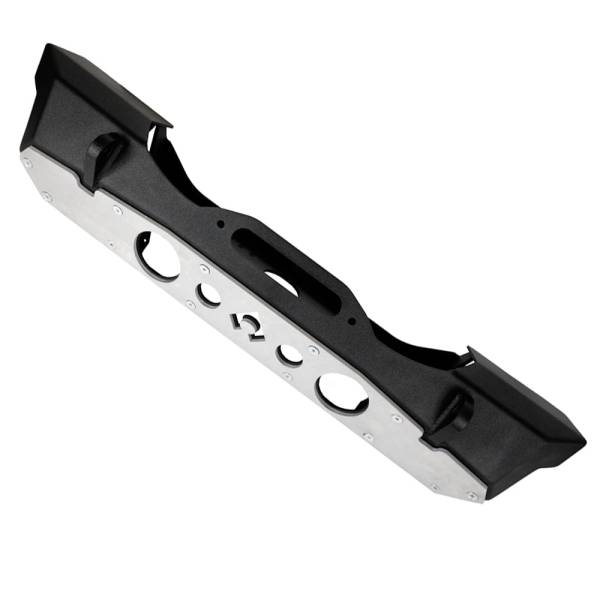 Artec Industries Jeep Axle Trusses & Fabrication Parts | 1350 Of - Artec Powdercoat Nighthawk Front Bumper with Aluminum Skid for JK, JL, & JT - Black Powdercoat - JJ8015 - Image 1
