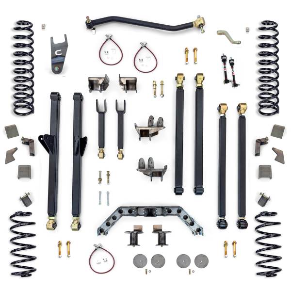 Clayton Off Road Suspension & Lift Kits | 1350 Offroad - Clayton Jeep Wrangler 4.0-in Long Arm Lift Kit with Rear 5-in Stretch 1997-2006 TJ - COR-3205120 - Image 1